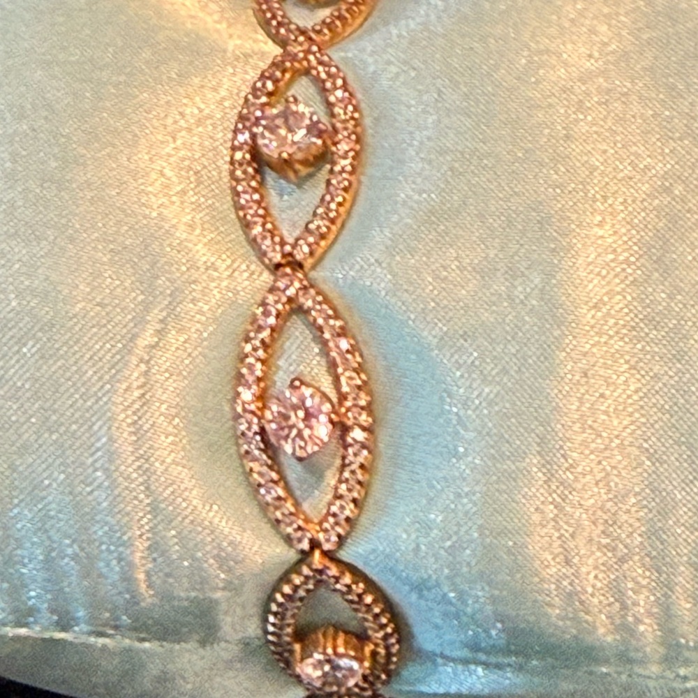 CZ diamond line bracelet